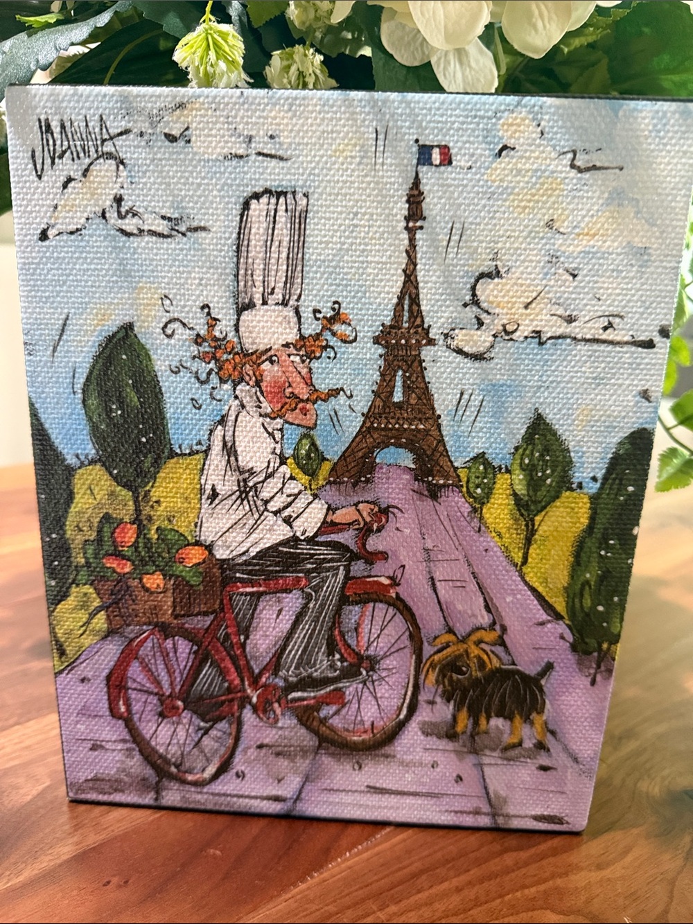 Joanna Chef Illustration Art Print - "Jean Pierre's Ride" 8 x 10